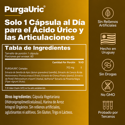 PurgaUric - Elimina/Purgador de Acido Úrico